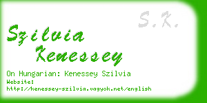 szilvia kenessey business card